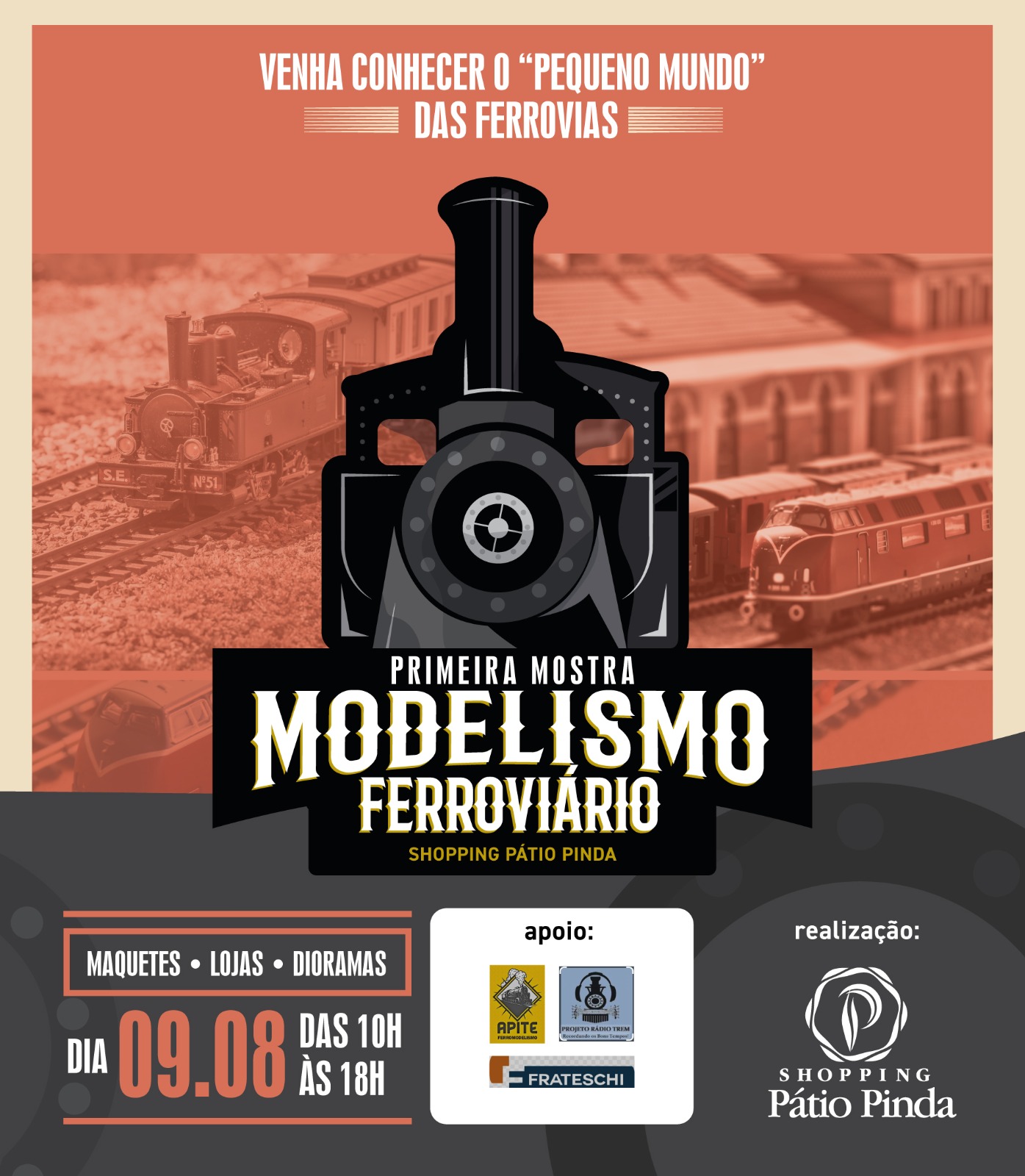 PRIMEIRA MOSTRA MODELISMO FERROVIÁRIO SHOPPING PATIO PINDA